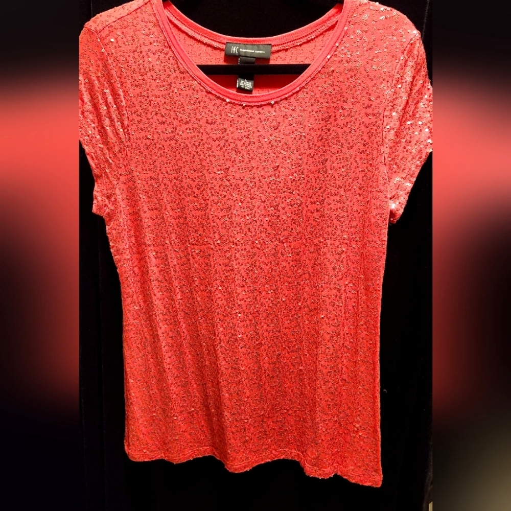 Sequined pink t shirt